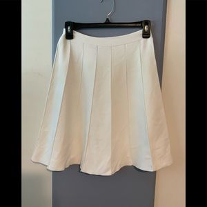 BCBG MaxAzria White Pleated Skirt Medium